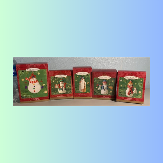 Lot 008: Snowman Ornaments - set of 5