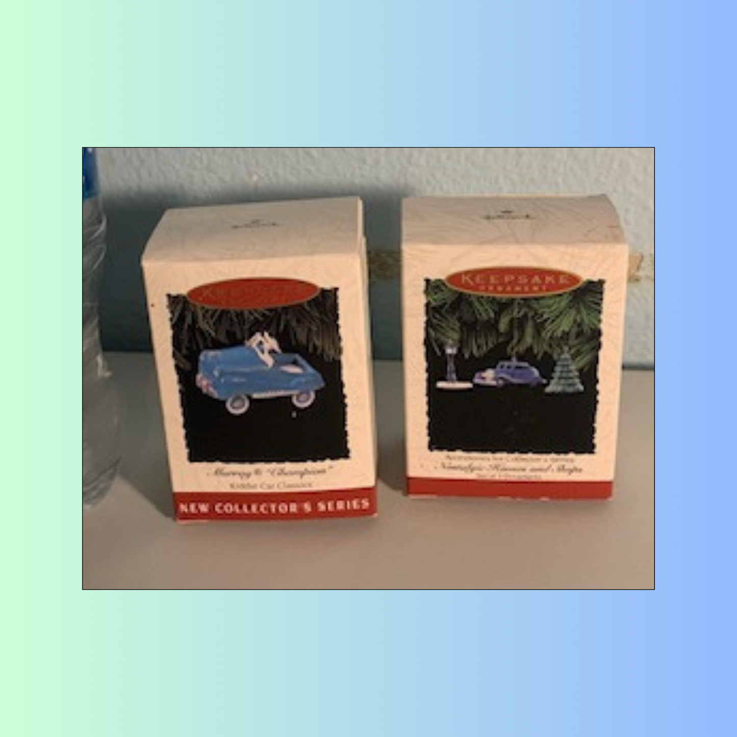 Lot 007: Vintage Car Ornaments - set of 2