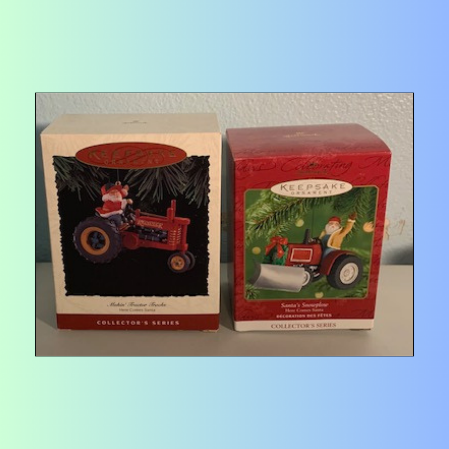 Lot 005: Tractor Ornaments - set of 2