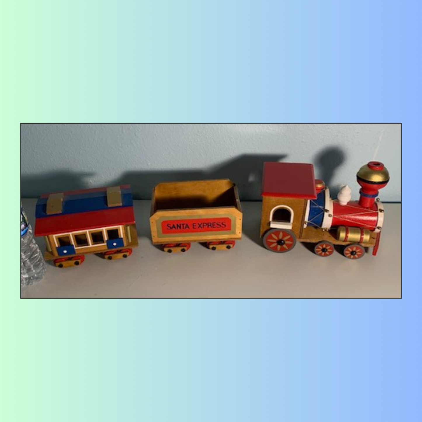 Lot 048: Wood Train Decor