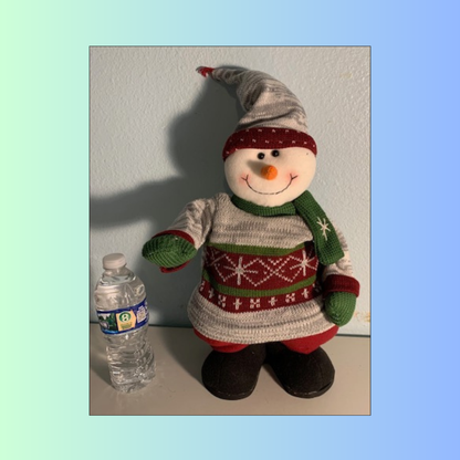 Lot 034: Snowman Plush with Scarf