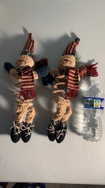 Lot 030: Christmas Wine Topper- set of 2